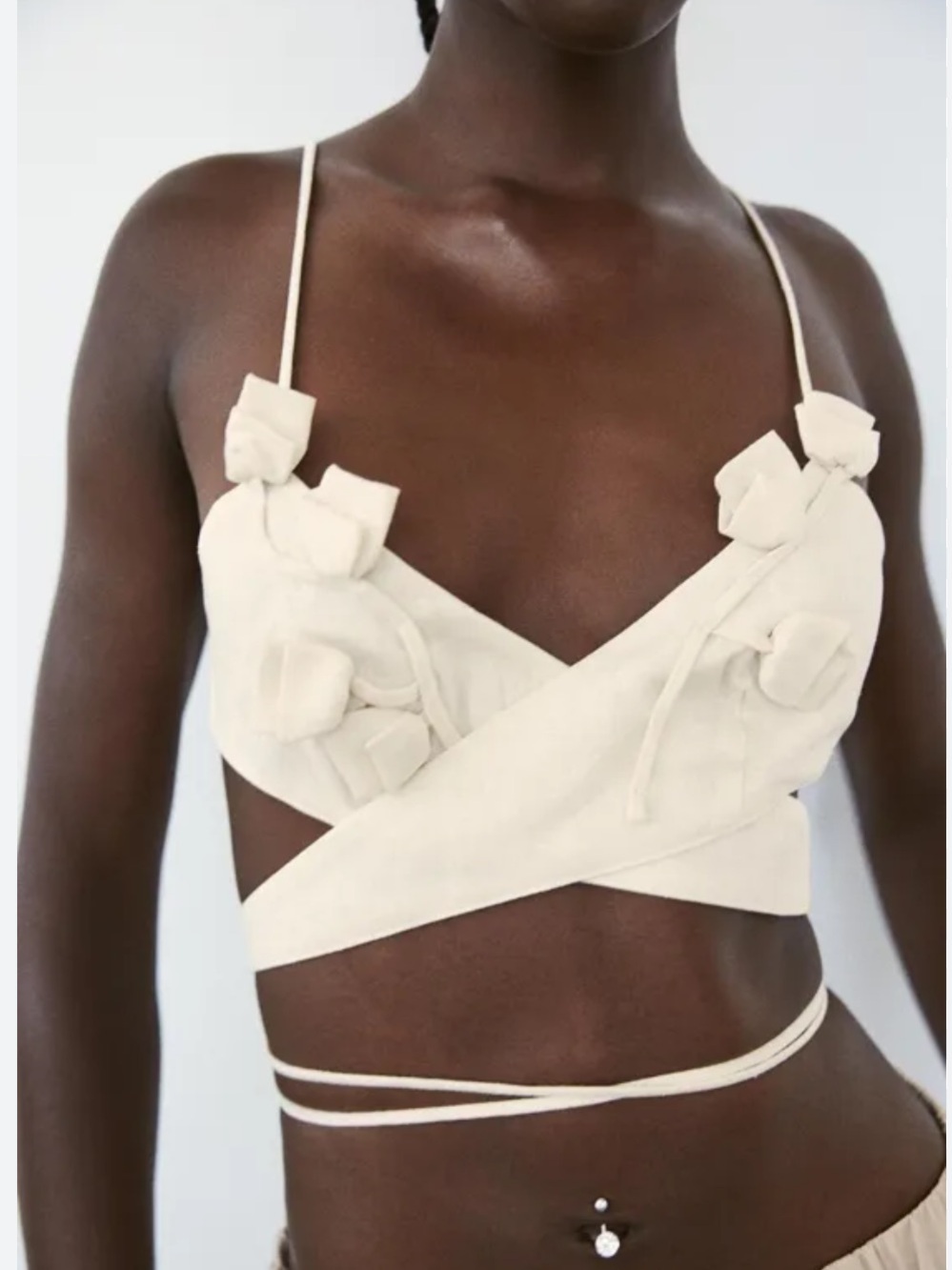 NWOT Zara Wrap Top Bralette XS-S